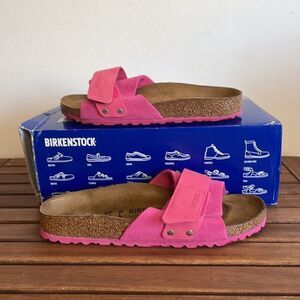 Birkenstock Oita Suede Leather Sandal Fuchsia Tulip EU 39/US Women Size 8